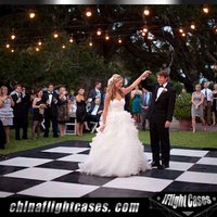 Wholesale Price Black and White Wedding Party Dance Floor Interactive Used Dancing Floor