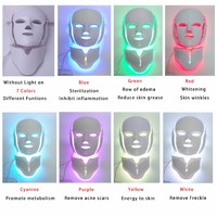 LED mask skin care 7-color light facial and neck micro-crystal mask care