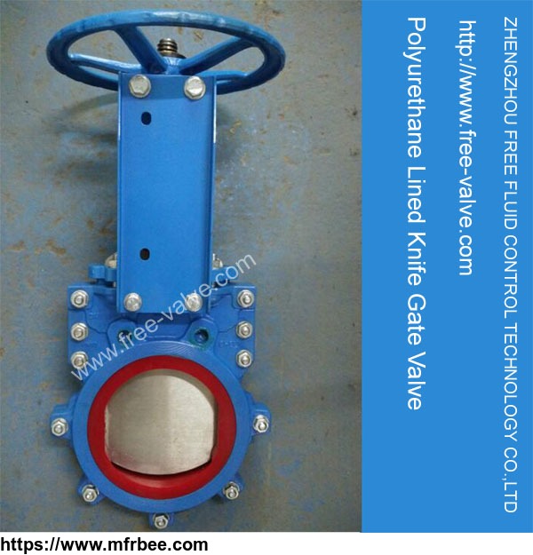 1_piece_replaceable_liner_in_polyurethane_knife_gate_valve_for_mining_slurry
