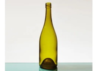 750ml Yellow Green Round Hock Glass Bottle