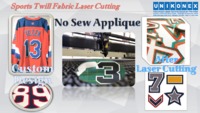 more images of Permanent Sports Twill, No Sew Appliqué Cutting, tackle twill cutting