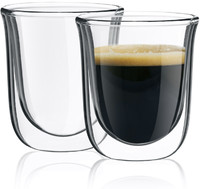 Mouthblown Borosilicate clear Double Wall Espresso Glass Coffee Cup