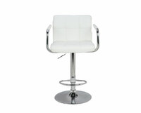 more images of Custom White Pu Leather Bar Stool Bulk For Sale