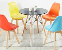 more images of Custom Grey Plastic Dining Chairs Bulk For Sale