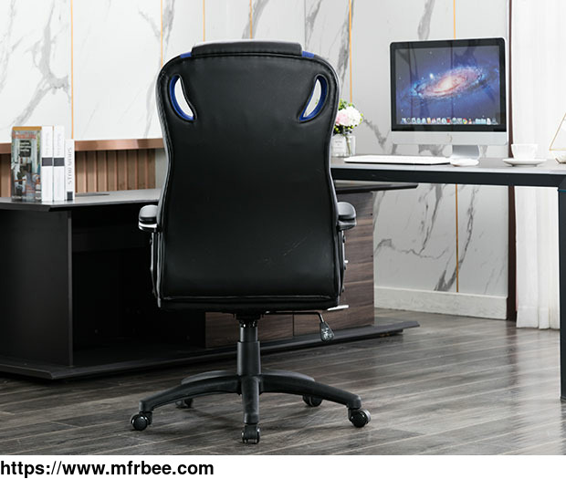 custom_black_pu_leather_ergonomic_office_chair_bulk_for_sale