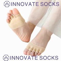 more images of Five Toe Women's Cotton Thin Socks With Glue And Padded Split Toe socks
