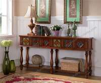 more images of Antique wood console tables with mirror M-915