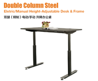 Sit To Stand Desk Double Column Steel