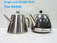 stailess steel double wall water kettle tea pot