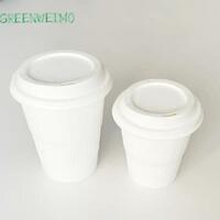 more images of Biodegradable Bagasse Coffee Cups with Lids