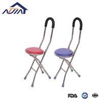 more images of Elderly and Disabled Folding crutch stool telescope chair seat cane