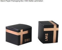 Customized Black Paper Packaging Box With Matte Lamination