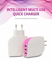 OEM EU Plug 5V,6 1 usb ports wall travel charger for smartphone from factory