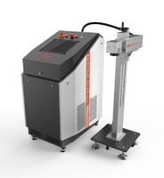 Flying fiber laser marking machine for plastic bottle/production line