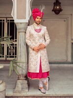Buy Off White Embroidery Sherwani for Men online | Shreeman