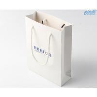 White paper bag with handle-garment paper bag,kraft paper box, coated paper bag