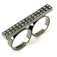 more images of Fation Tow Finger Rings,double ring