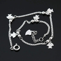 more images of 925 Sterling Silver Fish Fashion Anklets