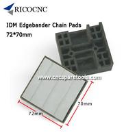 72x70mm IDM Edgebander Track Pads CNC Rubber Chain Pads for Edgebanding Machine