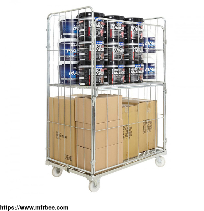 loading_500kg_logistics_rolling_container_trolley