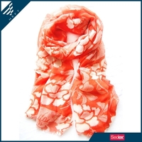 more images of Printed polyester scarf with flowers * HEFT scarves and shawls