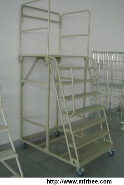 supermarket_high_quality_ladder_trolley_used_in_warehouse