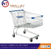 more images of Asian style wheeled supermarket shopping trolley with advertising board
