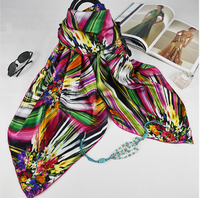Custom design digital print silk satin scarf