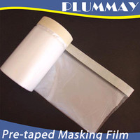 more images of pre-taped masking film PE protection film used in paint industries