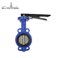 DN65 Lever type SS316 wafer cast iron  Butterfly valve for water
