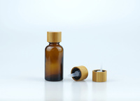 more images of Amber Glass Bottle with Real Bamboo 18-415 Screw Cap Inner Plug