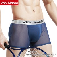 more images of sexy transparent fashion boxer shorts men underwear factory