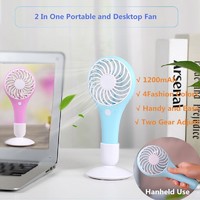 2 in 1 portable waterdrop cooling air usb fan mini stand battery operated electric fan