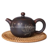 more images of Round Purple Clay Teapot Nixing Pottery Pot Pure Handmade Qinzhou Local Pottery Tea Pot