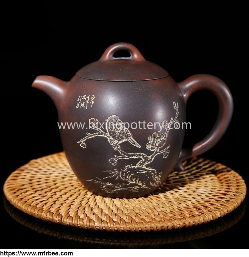 230ml_handmade_customized_large_capacity_qinzhou_nixing_pottery_happiness_in_eyes_tea_pot_purple_clay_pot