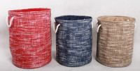 more images of Foldable Woven Paper Laundry Hamper, Laundry Hamper, Amazon Hot Sell Paper Rope Basket