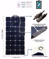 Photovoltaic 100W 18V Flexible Solar Panel Mono Cell Module Kit for Yacht RV Boat Car Charger