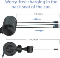 more images of Multi Ports Retractable Backseat 3 in 1 Car Phone Charging Station Box