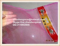 Pink garlic mesh bag for packaging