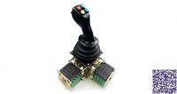 RunnTech 2-axis Cross Gate 5 Steps Joystick with 6 On/Off Pushbutton for Crane Control