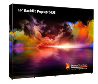 Elevate Your Brand Message with a Backlit Pop-Up SEG-10 Tension Fabric Display