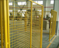 Yellow Powder-Coated Wire Mesh Temporary Fencing