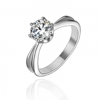 more images of LivingPal S925 Sterling Silver Round Cubic Zirconia Ring
