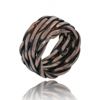 more images of LivingPal Sterling Silver 8mm Braided Band Ring