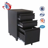 Office Equipment A4 File Cabinet 3 Drawer Mobile Pedestal