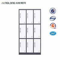 Luoyang cheap Staff use 9 door steel cheap gym locker