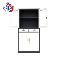 2 Glass Door Book Storage Steel Filing Cabinet Designs For Office Furniture