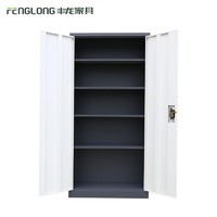 2 door industrial cole steel file cabinet with shelf