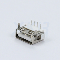 more images of socket plug straight side fish fork foot short body 10.0MM USB A female connector
