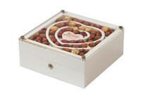 more images of Rose Decorated White Painted Wooden Packaging and Jewelry Gift Box
